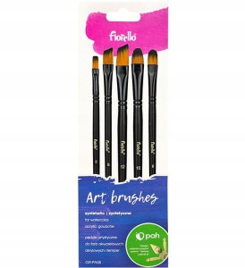 PĘDZLE ARTYSTYCZNE SYNTETYCZNE FIORELLO GR-PA05 5SZT.