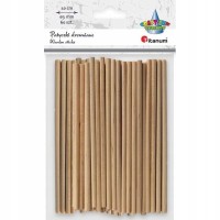 DREWNIANE PATYCZKI OKRĄGŁE 60SZT. 10CMX3MM