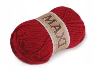 WŁÓCZKA 100G JUMBO MAXI CZERWONY KOLOR 934