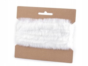 SZTUCZNE FUTERKO DEKORACYJNE PŁASKIE SZEROKOŚĆ 2CM 1,6M BIAŁY