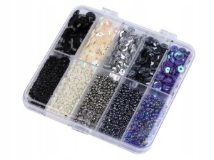 ZESTAW KORALIKÓW ROKAIL I CEKINÓW MIX WIELOKOLOROWY