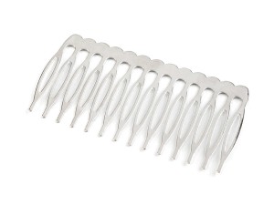 BAZA GRZEBYK METALOWY DO WŁOSÓW 40X75MM SREBRNY
