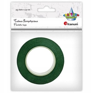 TAŚMA FLORYSTYCZNA 25MM 27M ZIELONA