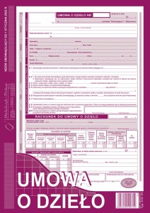 DRUK UMOWA O DZIEŁO A4