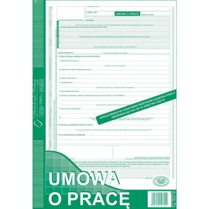 DRUK UMOWA O PRACĘ A4 ORYGINAŁ + KOPIA