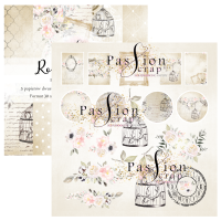 ROMANTIC BEIGE ELEMENTY DO WYCINANIA PAPIER DO SCRAPBOOKINGU 30X30CM