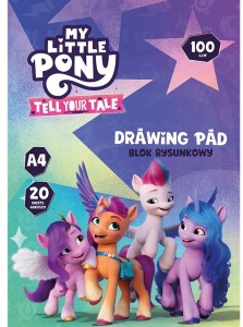 BLOK RYSUNKOWY A4 BIAŁY MY LITTLE PONY 100G 20ARKUSZY