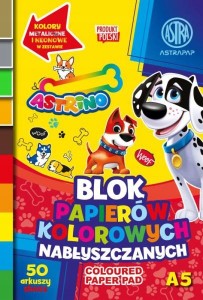 BLOK PAPIERÓW KOLOROWYCH NABŁYSZCZANYCH A5 50K
