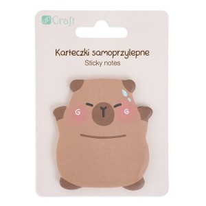 KARTECZKI SAMOPRZYLEPNE 6,2x6CM 30K KAPIBARA HAPPY