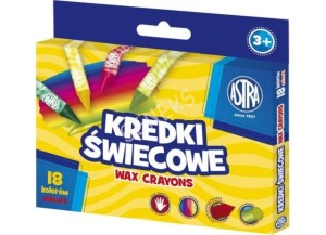 KREDKI ŚWIECOWE OKRĄGŁE 18 KOLORÓW