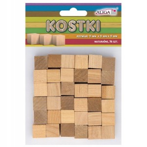 KOSTKA KOSTKI DREWNIANE 15MM 36SZT.