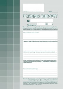 DRUK SAMOKOPIUJĄCY DZIENNIK BUDOWY 20 STRON A4 603-S11
